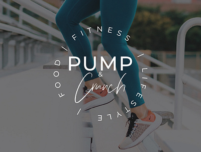 Pump & Crunch Fitness Brand branding fitness fitness brand fitness logo graphic design graphic design logo logo design logo design concept