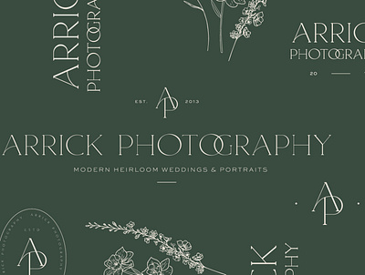 Arrick Photography: Wedding & Portrait Photographer Branding brand identity branding logo logo design logo design concept photograph photographer photography