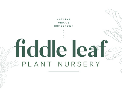 Fiddle Leaf Plant Nursery branding garden gardening graphic design graphic design logo illustration logo logo design logo design concept plant plant illustration plant logo planter plants