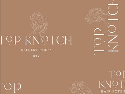 Top Knotch Hair Extensions Branding branding branding design graphic design hair logo hair stylist hair stylist brand illustration logo logo design logo design concept typography