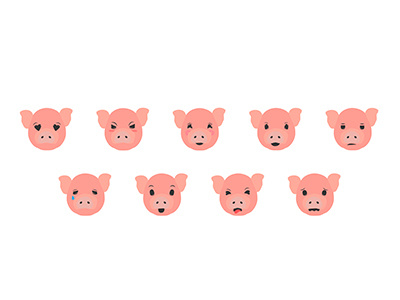 Pigment Emojis emojis icons pigment pigs pink ui