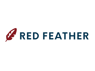 Red Feather Digital Logo branding feather icon identity logo logos red