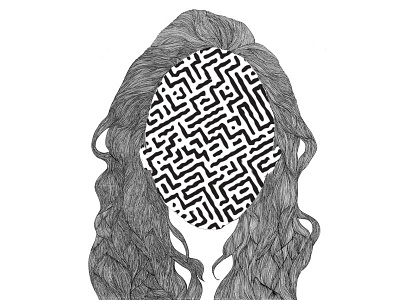 Faceless Alice 2d art drawing face hair illustration line line art lines