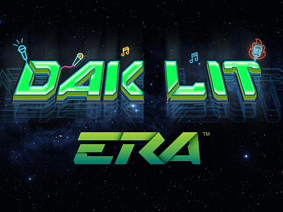 Dak Lit Era branding design graphic graphic design green masthead neon vector