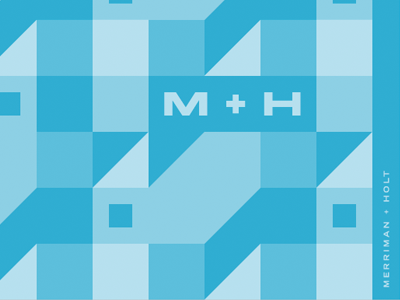 M + H blue branding geometry identity