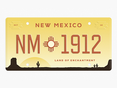 State Plates Project - New Mexico desert license plate new mexico state plates project