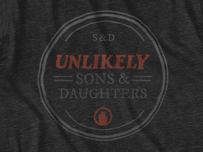 Unlikely Sons & Daughters circle shirt type