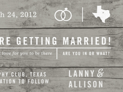 Save the Date rings savethedate texas trade gothic