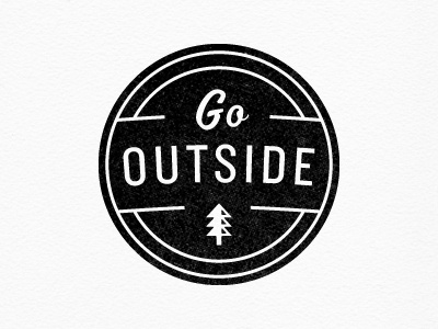 Go Outside rework black circle identity mark outdoor outdoors tree