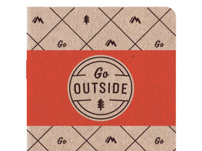 Go Outside black identity kraft notebook outdoors