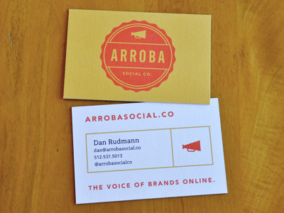 Arroba Cards branding business card identity