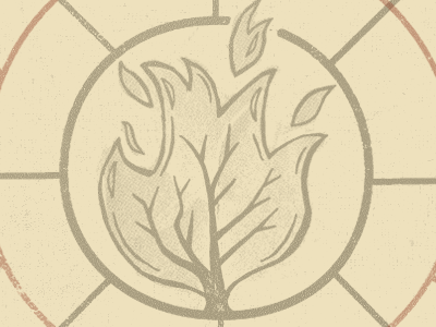 This bush is on fire. bush fire illustration