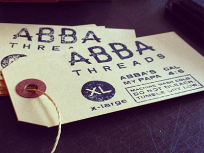Abba Tags abba clothing label size tag