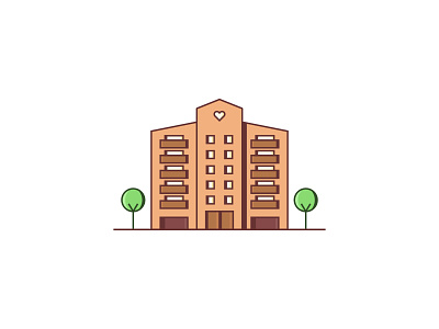 Flats — Building Illos animation branding flat icon illustration illustrator minimal real estate ui ux vector web