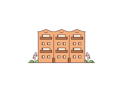 Condo — Building Illos animation brand design flat icon illustration realestate ui ux vector web
