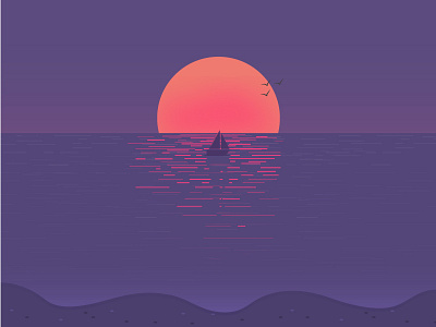 Marmalade Sunset beach beautiful boat marmalade. birds ocean purple sunset