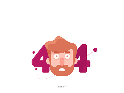 404 Illo beautiful error 404 flat design illustrations purple