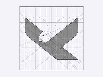 K Eagle - Grid beautiful bird brand branding branding concept circles design eagle gradient grid icon illustration k k letter k logo logo purple typography vector yoga perdana