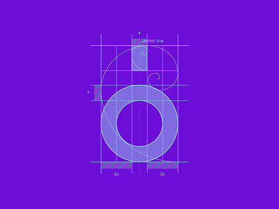 Personal Rebrand - Grid branding circle golden ratio icon identity design logo logomark onion purple