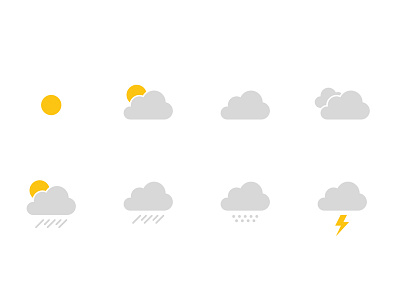 Weather Icon Set app broadcast icon mobile set sketch weather