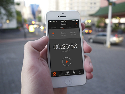 Record Screen from Strava App app cycling design ios iphone running sports strava ui