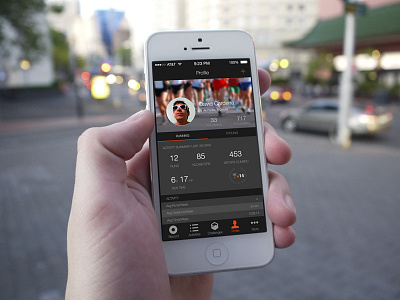Strava iOS App Profile Screen