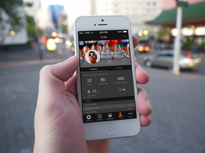 Strava iOS App Profile Screen