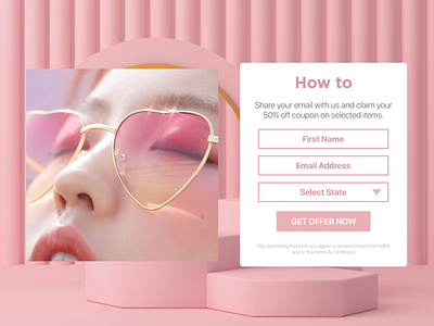 Email Subscription Page app branding clean color design email email marketing flat minimal pink promotion ui ui design webdesign website