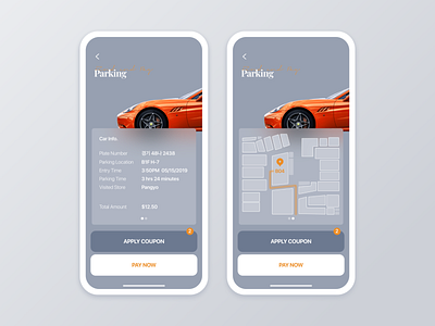 App Redesign_Parking app branding clean color flat ios minimal mobile neat parking payment personalized redesign ui ui design ux