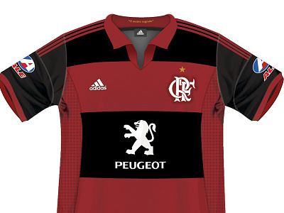 Detalhe frente camisa flamengo football soccer tshirt