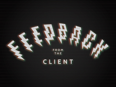 Feedback 80s client feedback glow lightning lightning bolt punk screen type