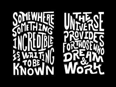 Sagan Kalam Rework dream incredible kalam lettering motivation quote sagan type typography universe wip work