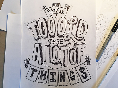 001/100 Daily Misery lettering the100dayproject type wip