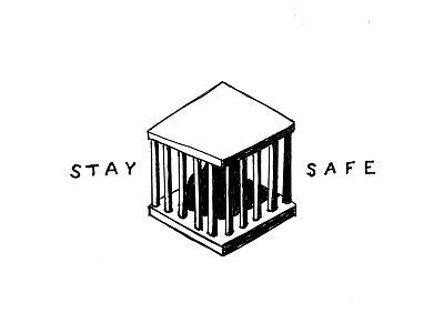 027/100 Daily Misery box cage daily drawing illustration misery one color safe stay the 100 day project the100dayproject