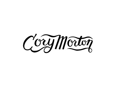 Cory Morton 2 branding identity lettering logo script signature