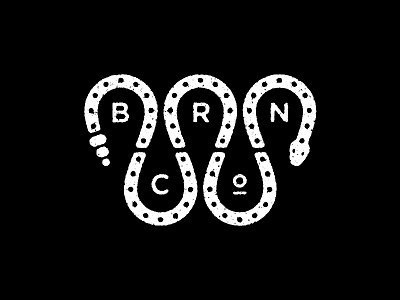 Broad Narrow Company brnco bronco horseshoe logo snake
