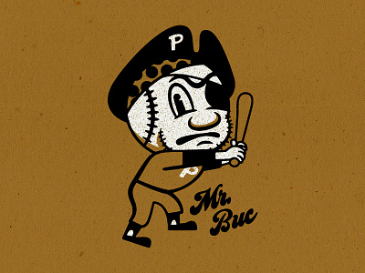 Mr. Buc baseball buccos illustration mascot mr met nostalgia pennsylvania pirates pittsburgh