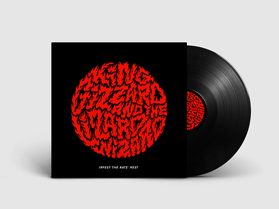 Infest the Rats' Nest by King Gizzard and the Lizard Wizard album album art flames illustration king gizzard lettering logo type typography