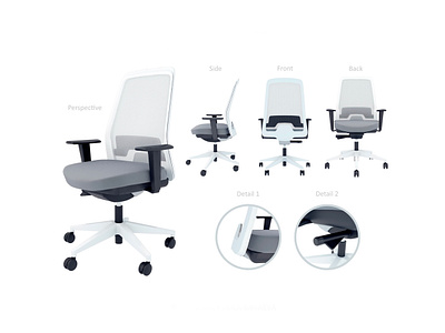 3d Chair (3d Max) 3d 3d model 3dmax autodesk chair concept design digital office product visualization