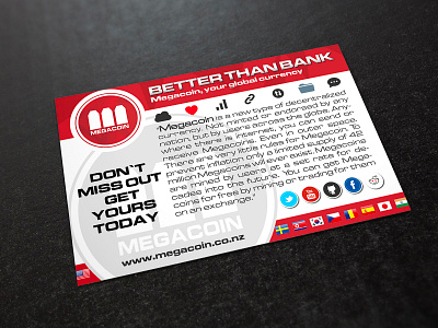 Megacoin art bank concept design digital flyer flyer design logo print print design product promotion visualization