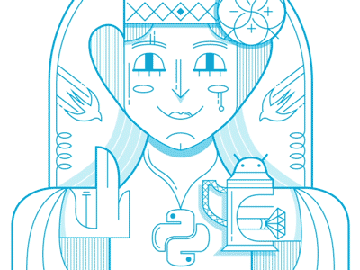 Logo - Seattle Evangelist Beer android illustration logo nerdy vector