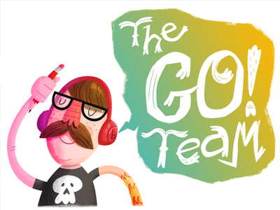 The Go! Team cartoon illustration music