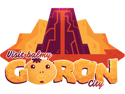 Travel Sticker - Goron City animation cartoon illustration vector volcano zelda