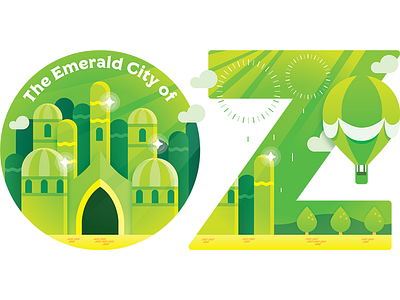 Travel Sticker - Emerald City of Oz