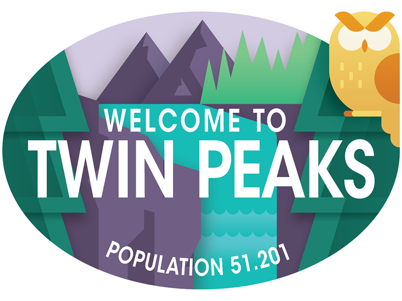 Travel Sticker - Twin Peaks by Jason Custer on Dribbble