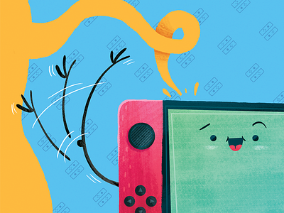 Nintendo Switch - Welcome screen cartoon device illustration inspiration videogames