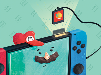 Nintendo Switch - Game cartoon device illustration inspiration videogames