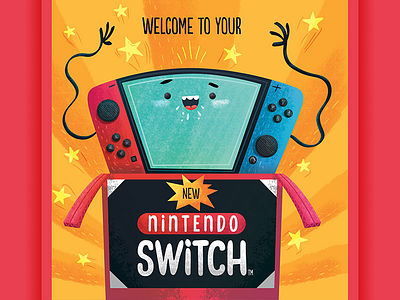 Nintendo Switch - Cover book cartoon device illustration inspiration videogames