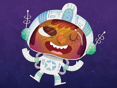 Adventurers - Space Girl cartoon illustration sci fi space texture