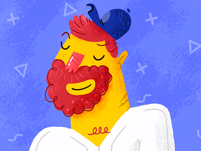 Avatar - Baseball Player avatar baseball beard cartoon illlustration